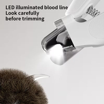 2-in-1 Pet Nail Clipper & Grinder with LED Quick Light – USB-C Rechargeable, Battery Display, Low Noise for Dogs & Cats
